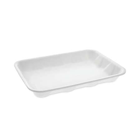Pactiv Supermarket Tray, No 4D 1-Compartment, 9.5 x 7 x 1.25, White, PK500 0TF104D10000